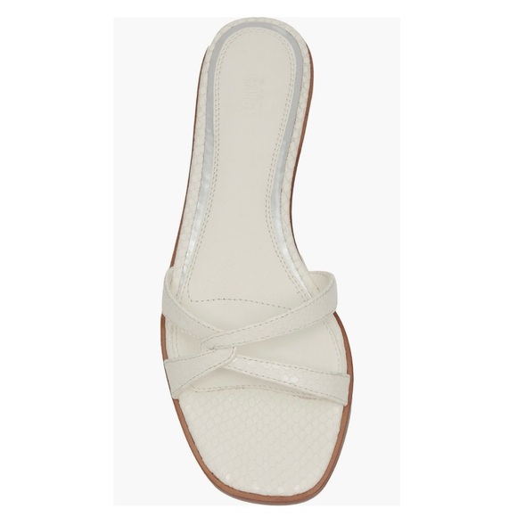 PAIGE Toby Snake‑Embossed Leather Slide Sandals Women’s Size 7 - Picture 5 of 10